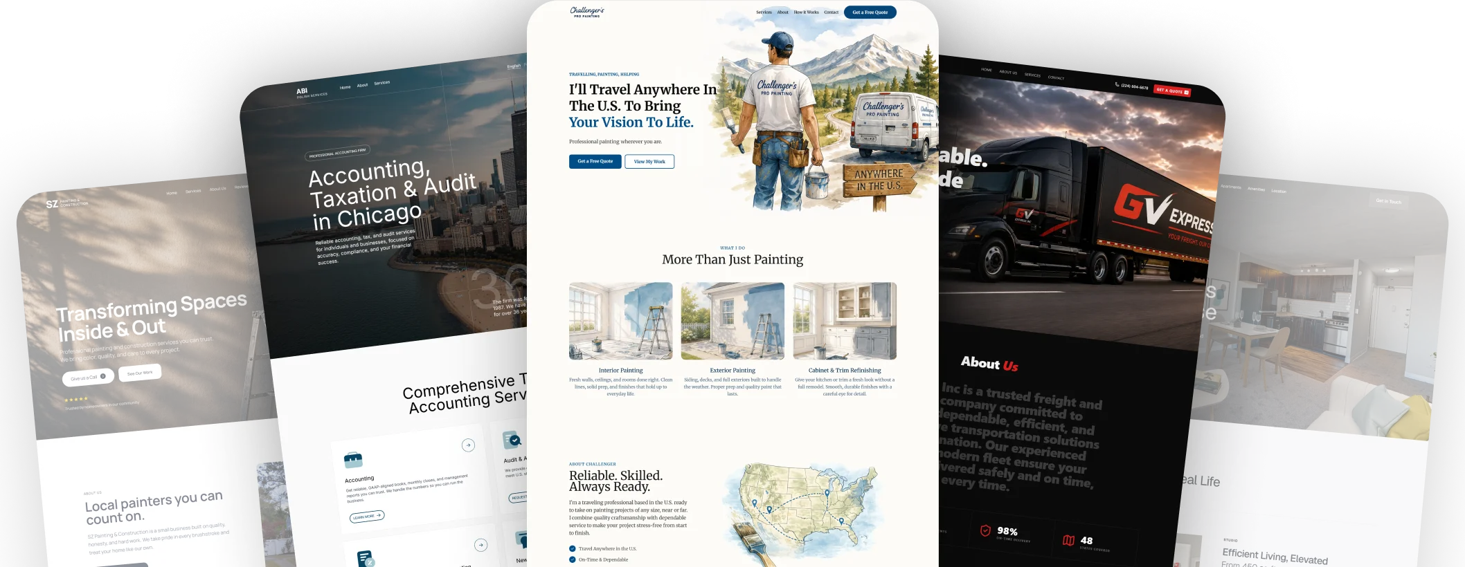Examples of websites built by BreezyPixels